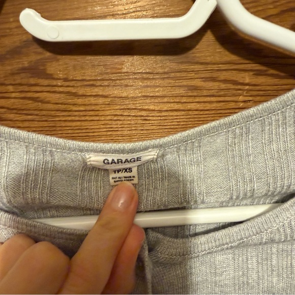 Garage Heather Gray Ribbed Cardigan - Picture 3 of 4